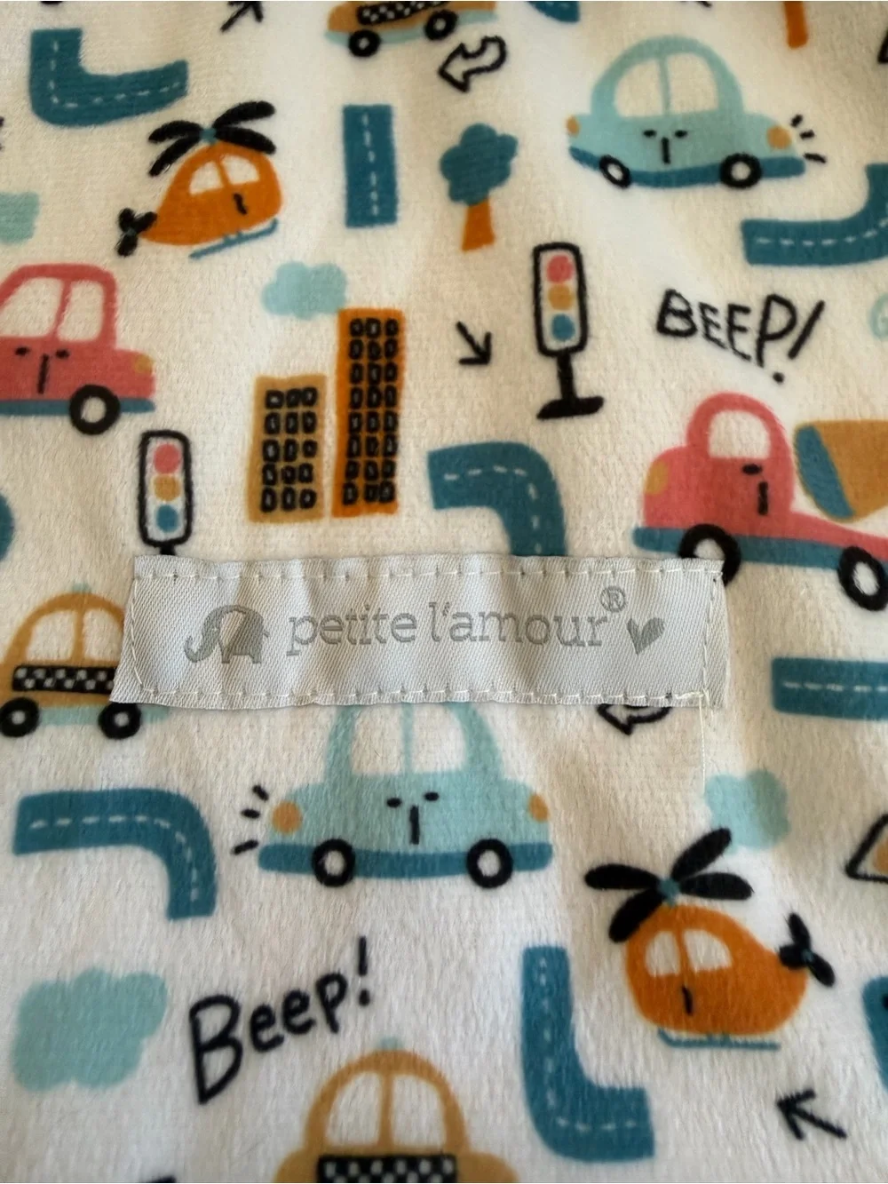 Blue & white Cars Baby Swaddle Sack